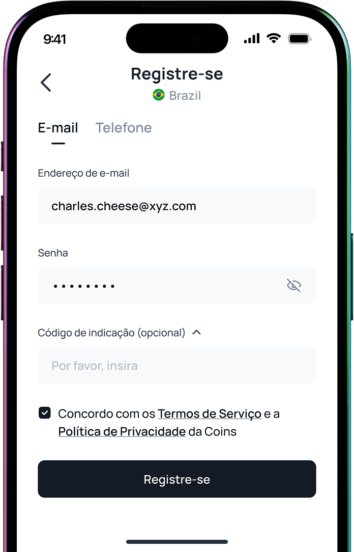 Crie e Proteja Sua Conta